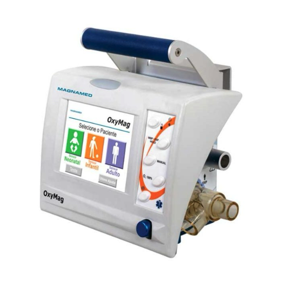 Ventilador de traslado neonatal. Equipo electromecánico portátil controlado por microprocesador con batería interna de soporte de vida para apoyo ventilatorio en pacientes neonatales que tienen comprometida la función respiratoria y requieren traslados intra o extra-hospitalarios en todo tipo de ambulancias o en sitios de emergencia. Con pantalla que muestre gráficas datos numéricos y alarmas. Peso no mayor de 5 kg. Tamaño de 5.5š o mayor. Configurable por el usuario. Características generales: Mezclador de aire-oxígeno interno. Monitoreo de FiO2 interno. Sensor de flujo reusable. Compensación automática de la altitud. Con sistema de compensación de fugas. Duración de la batería de respaldo interna de 5 horas como mínimo. Tiempo de recarga de la batería de 4 horas como máximo. Asa y soporte para camilla. Todo el sistema en idioma español. Cubierta resistente a golpes. Perilla selectora física o en pantalla táctil para el ajuste de los valores de todos los parámetros de control. Control de parámetros de: Presión Inspiratoria que cubra el rango de 5 a 30 cmH2O. Frecuencia Respiratoria que cubra el rango de 2 a 150 respiraciones por minuto. Tiempo Inspiratorio que cubra el rango de 0.1 a 3 segundos. FiO2 (%) que cubra el rango de 40 a 100 %. PEEP/CPAP que cubra el rango de 0 o apagado a 30 cmH2O. Presión Soporte (PSV) Presión Asistida o ASB que cubra el rango de 0 a 50 cmH2O. Respiración manual. Ajuste de rampa de presión rise time retardo inspiratorio rampa o incremento de la pendiente de presión. Sensibilidad espiratoria o terminación de la fase inspiratoria. Mecanismo de disparo o trigger por flujo y/o por presión. Modos ventilatorios: Ventilación Asisto Controlada y SIMV controlada por presión. Ventilación Mandatoria Intermitente (SIMV) con presión soporte. Presión Soporte (PSV) o Presión Asistida o ASB. CPAP. Respaldo en caso de Apnea. Ventilación No Invasiva. Parámetros monitorizados: Presión inspiratoria pico o máxima. Presión media en vías aéreas. Volumen corriente inspirado y espirado. Volumen minuto. PEEP o presión base. Frecuencia respiratoria. Relación I:E. Tiempo inspiratorio y espiratorio (s). FiO2 . SpO2 o CO2. Cálculo de distensibilidad dinámica. Cálculo de la resistencia en vías aéreas. Indicador de horas de uso. Indicador del estado de la batería de respaldo en uso. Despliegue de al menos 2 de las 3 curvas de ventilación de forma simultánea: Volumen-Tiempo; Flujo-Tiempo; Presión-Tiempo. Alarmas: Audibles y visuales ambas priorizadas en tres niveles. Presión inspiratoria alta y baja. PEEP bajo o desconexión del paciente. Apnea. Volumen minuto y/o corriente (alto y bajo). Frecuencia respiratoria alta. FiO2 alta y baja. Baja presión del suministro de gases. Falla de alimentación eléctrica. Batería baja. Ventilador inoperante falla del ventilador falla técnica o falla de ciclo. Silencio de alarma. Programación automática de alarmas. Accesorios Incluidos: Manguera para suministro de gas de acuerdo al código americano de colores: O2 - verde. Dos circuitos de paciente neonatal reusables libres de látex (incluye adaptadores conectores y trampas de agua). O diez circuitos neonatales desechables libres de látex. Dos sensores de flujo neonatales en caso de que la tecnología así lo requiera. Dos sensores de flujo pediátricos en caso de que la tecnología así lo requiera. Dos sensores de SpO2 o Co2 reusables o diez desechables número y tipo de acuerdo a las necesidades de la unidad. Diez narices artificiales / filtro HME (Intercambiador de humedad y temperatura) para uso neonatal de acuerdo a los requerimientos de la unidad.